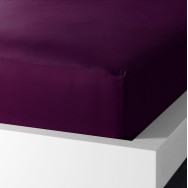 Полуторне простирадло фіолетове на гумці 90х200х20 см