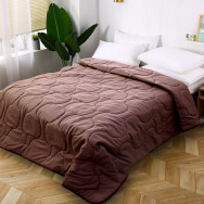 Ковдра силіконова євро коричнева Літо