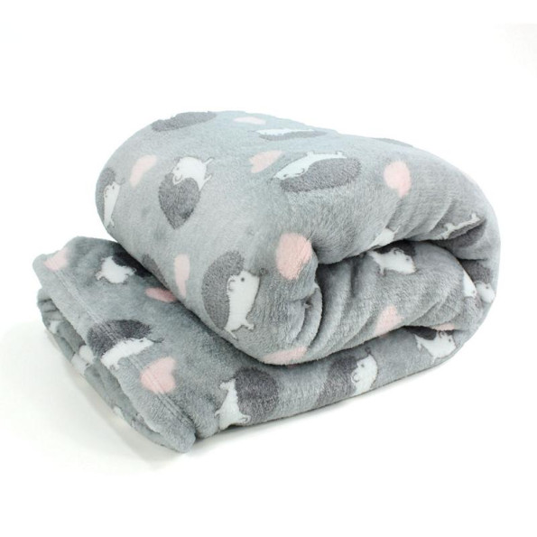 Одеяло флисовое 200х220 см двустороннее серого цвета 327071 -
                                                        Фото 2