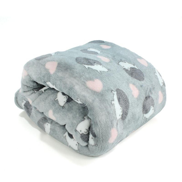 Одеяло флисовое 200х220 см двустороннее серого цвета 327071 -
                                                        Фото 4