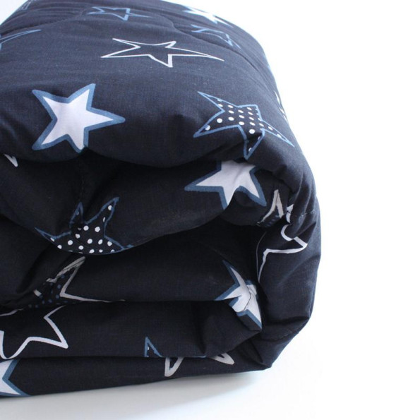 Одеяло силиконовое двуспальное микрофибра синего цвета 327019 -
                                                        Фото 3