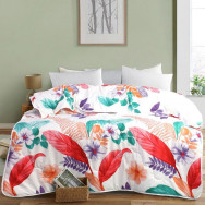 Ковдра ватяна євро різнокольрова Зима