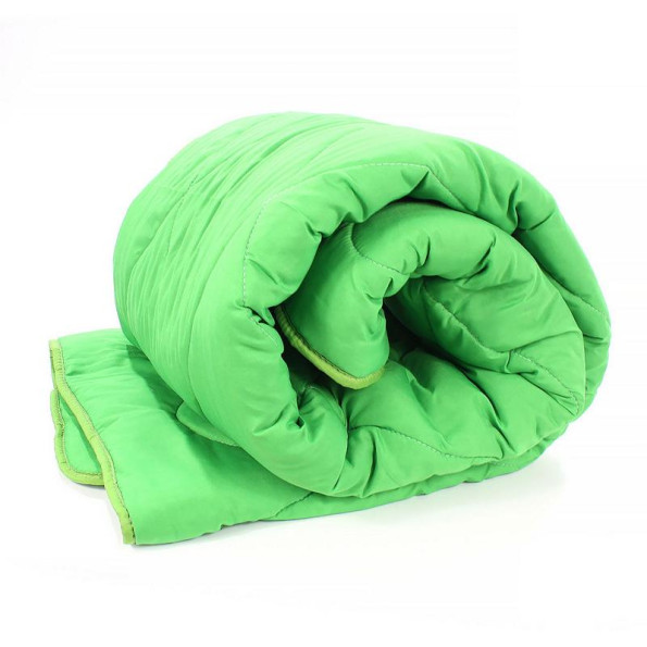 Одеяло силиконовое микрофибра двуспальное зеленого цвета 327053 -
                                                        Фото 2