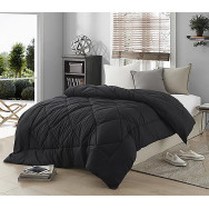 Ковдра ватяна євро чорна Зима