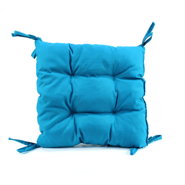 Подушка на стул 40х40см голубая 372857