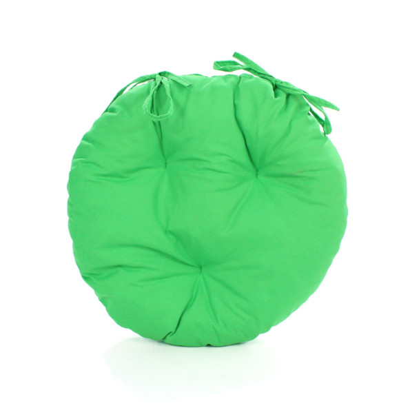 Круглая подушка на стул 40 см зеленая 373051