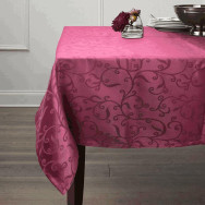Прямоугольная скатерть 145х320 см Бордовая 250710