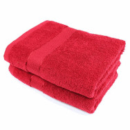 Рушник махровий Банний 140х70 см Червоний 250881