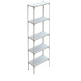 Стеллаж модульный 200х75х30 см СЕРЫЙ 5 полок из металла АНКОР-ЛАЙТ для магазина, дома, архива
