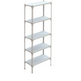 Стеллаж модульный 200х115х50 см СЕРЫЙ 5 полок из металла АНКОР-ЛАЙТ для магазина, дома, архива