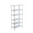 Стеллаж модульный 250х115х50 см СЕРЫЙ 6 полок из металла АНКОР-ЛАЙТ для магазина, дома, архива