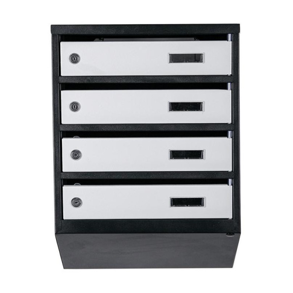 Почтовый ящик 4 секции 55х39х20 см Черно-серый ГАЛЛА -
                                                        Фото 2