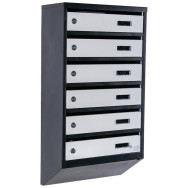 Почтовый ящик 6 секций 75х39х20 см Черно-серый ГАЛЛА