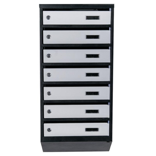 Почтовый ящик 7 секций 85х39х20 см Черно-серый ГАЛЛА -
                                                        Фото 2