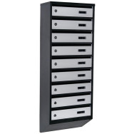 Почтовый ящик 9 секций 105х39х20 см Черно-серый ГАЛЛА