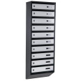 Почтовый ящик 10 секций 115х39х20 см Черно-серый ГАЛЛА