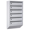 Почтовый ящик Серый 6 секций 75х39х20 см ГАЛЛА