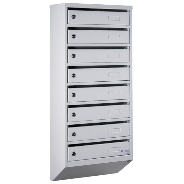 Почтовый ящик 8 секций 95х39х20 см Серый ГАЛЛА