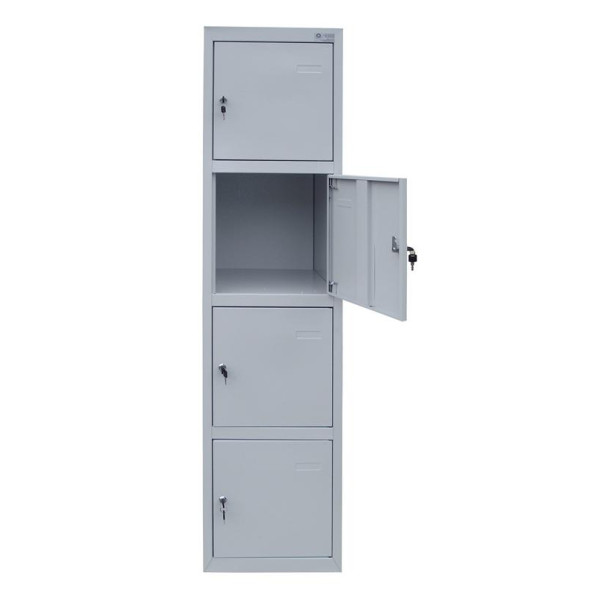 Камера хранения металлическая 4-х уровневая, 1 секция, 4 дверцы, секция 400 мм ГАЛЛА -
                                                        Фото 4