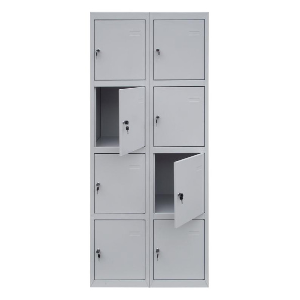 Камера хранения металлическая 4-х уровневая, 2 секции, 8 дверец, секция 300 мм ГАЛЛА -
                                                        Фото 4