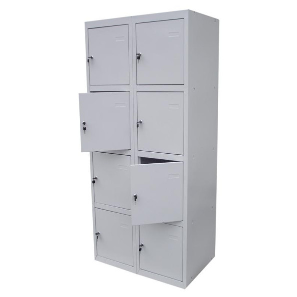 Камера хранения металлическая 4-х уровневая, 2 секции, 8 дверец, секция 300 мм ГАЛЛА -
                                                        Фото 5