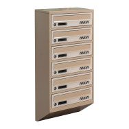 Багатоквартирні поштові скриньки косі 10 секцій 124.5х39х20 см Бежеві ГАЛЛА Багатоквартирні поштові скриньки косі 10 секцій 124.5х39х20 см Бежеві ГАЛЛА