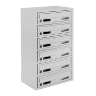 Багатоквартирні поштові скриньки прямі 10 секцій 111.5х39х25 см Сірі ГАЛЛА