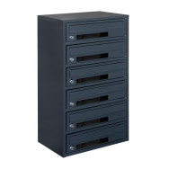 Багатоквартирні поштові скриньки прямі 100.5х39х25 см 9 секцій Антрацит ГАЛЛА