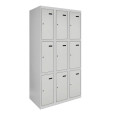 Камера хранения металлическая 3-х уровневая, 3 секции, 9 дверец, секция 400 мм ГАЛЛА