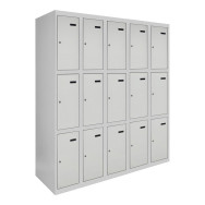 Камера хранения металлическая 3-х уровневая, 5 секций, 15 дверец, секция 300 мм ГАЛЛА