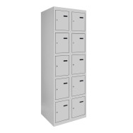 Камера хранения металлическая 5-ти уровневая, 2 секции, 10 дверец, секция 300 мм ГАЛЛА