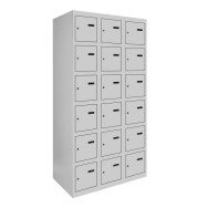 Камера хранения металлическая 6-ти уровневая, 3 секции, 18 дверец, секция 300 мм ГАЛЛА