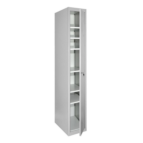 Шкаф хозяйственный металлический 1 секция, 1 дверца, 6 полок, секция 400 мм -
                                                        Фото 3