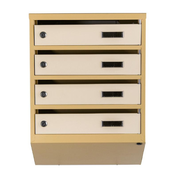 Почтовый ящик 4 секции Бежевый 55х39х20 см ГАЛЛА -
                                                        Фото 2