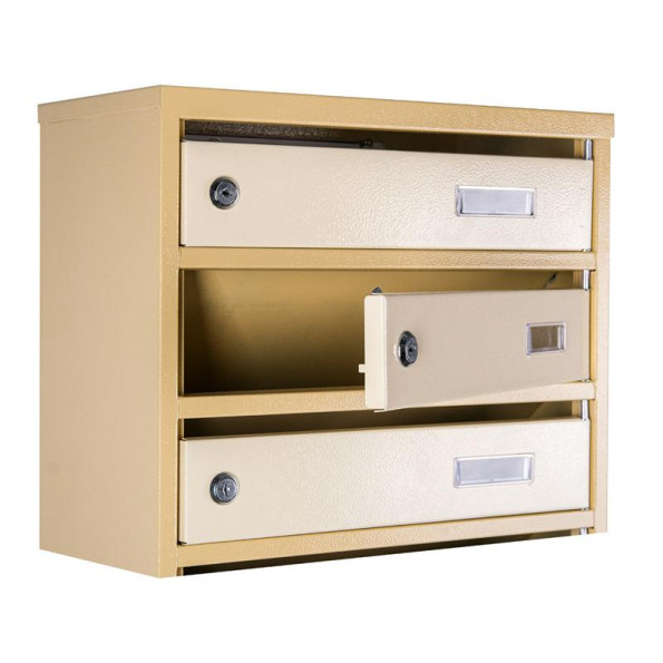 Почтовый ящик 4 секции Бежевый 55х39х20 см ГАЛЛА -
                                                        Фото 3