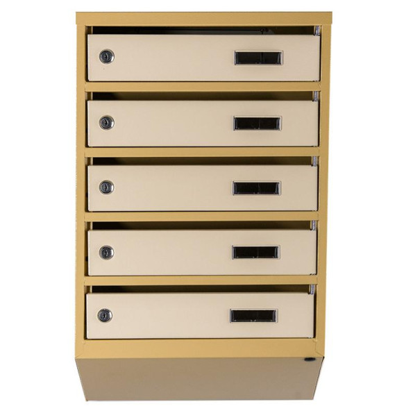 Почтовый ящик 5 секций 65х39х20 см Бежевый ГАЛЛА -
                                                        Фото 2