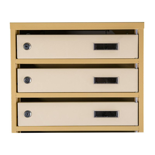 Почтовый ящик 5 секций 65х39х20 см Бежевый ГАЛЛА -
                                                        Фото 4