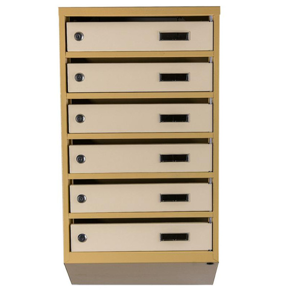 Почтовый ящик 6 секций 75х39х20 см Бежевый ГАЛЛА -
                                                        Фото 2