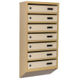Почтовый ящик 7 секций 85х39х20 см Бежевый ГАЛЛА