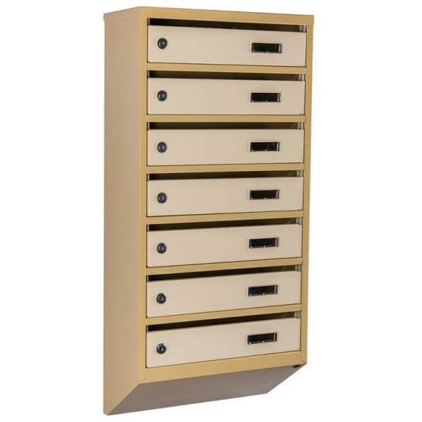Почтовый ящик 7 секций 85х39х20 см Бежевый ГАЛЛА