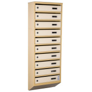 Почтовый ящик 9 секций 115х39х20 см Бежевый ГАЛЛА