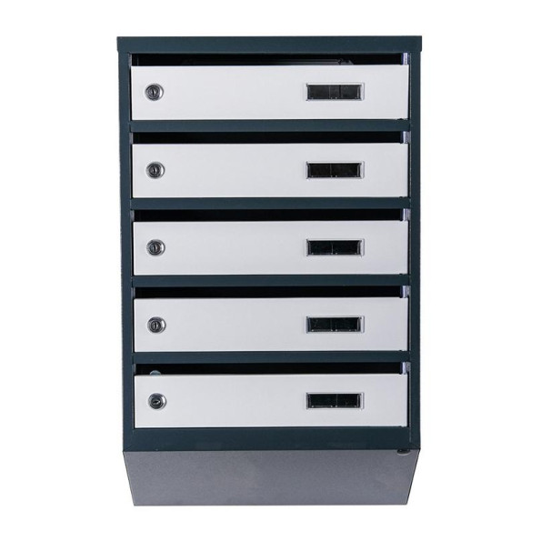 Почтовый ящик 5 секций Антрацит с серым 65х39х20 см ГАЛЛА -
                                                        Фото 2