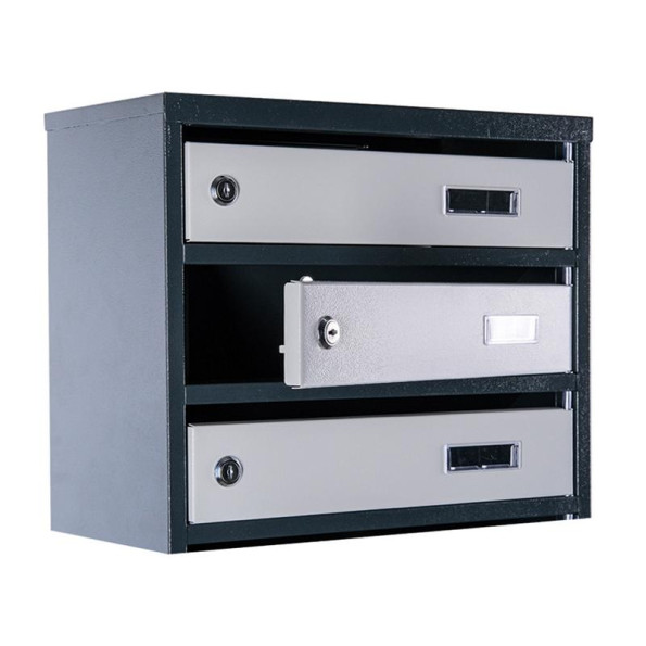 Почтовый ящик 7 секций Антрацит с серым 85х39х20 см ГАЛЛА -
                                                        Фото 3