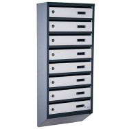 Почтовый ящик 8 секций Антрацит с серым 95х39х20 см ГАЛЛА