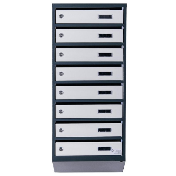 Почтовый ящик 8 секций Антрацит с серым 95х39х20 см ГАЛЛА -
                                                        Фото 2