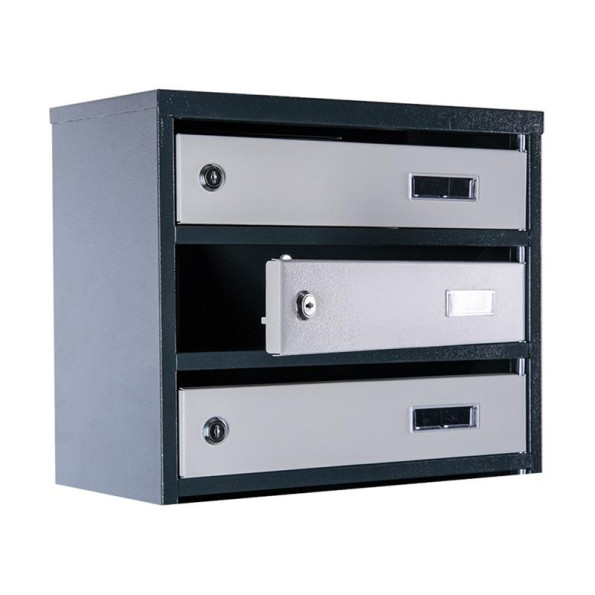 Почтовый ящик 8 секций Антрацит с серым 95х39х20 см ГАЛЛА -
                                                        Фото 3