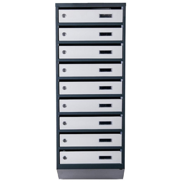 Почтовый ящик 9 секций Антрацит с серым 105х39х20 см ГАЛЛА -
                                                        Фото 2