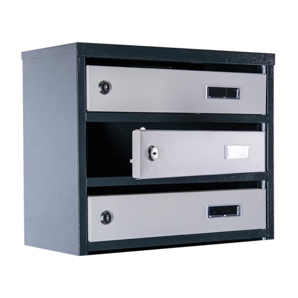 Почтовый ящик 9 секций Антрацит с серым 105х39х20 см ГАЛЛА -
                                                        Фото 3