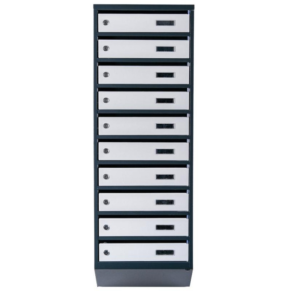 Почтовый ящик 9 секций Антрацит с серым 115х39х20 см ГАЛЛА -
                                                        Фото 2