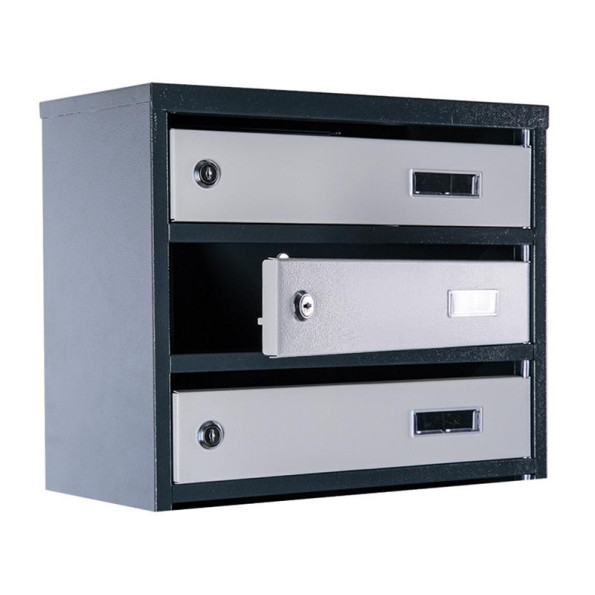 Почтовый ящик 9 секций Антрацит с серым 115х39х20 см ГАЛЛА -
                                                        Фото 3